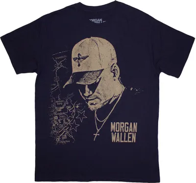 Produktbild von Morgan Wallen - "Cap" T-Shirt für Herren/Damen Uni RO12045 (L) (Blau)