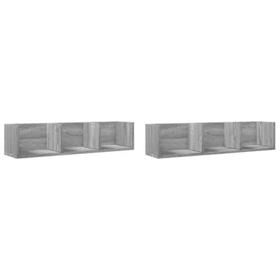 Obrázok produktu pre Nástenné skrinky 2 ks sivé sonoma 75x18x16,5cm kompozitné drevo