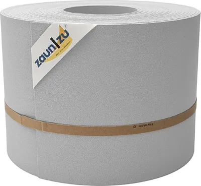 Produktbild von Sichtschutzstreifen zaun|zu PREMIUM 35m Rolle PP Zaunblende für Doppelstabzaun Lichtgrau, 35m