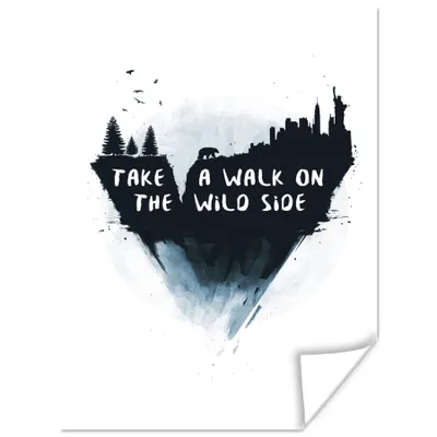 Produktbild von MuchoWow® Poster Natur - Stadt - Bär - Zitat 120x160 cm - Wandbilder