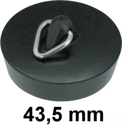 Produktbild von Vielseitiger Abflussstopfen 43,5 mm für Küche & Bad – Effektiver Wasserstopp in schwarz, 1 Stück