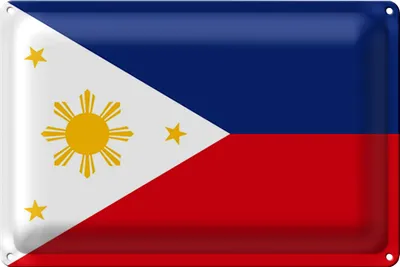 Produktbild von Blechschild Flagge Philippinen 30x20cm Flag of Philippines