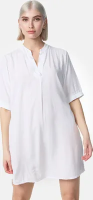 Produktbild von PM SELECTED Leichtes Damen Longshirt mit Bündchen und Galonstreifen PM23 Weiß Einheitsgröße 34 - 38
