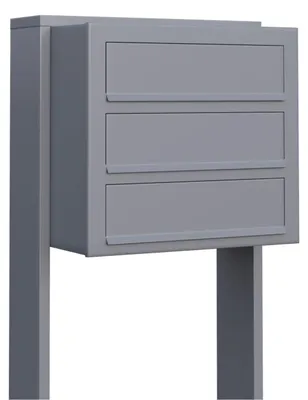 Produktbild von Briefkastenanlage Cube for Three in Grau Metallic