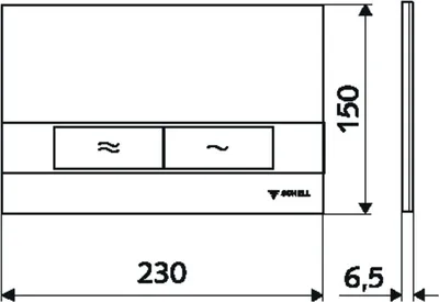 Produktbild von Schell 031201599 WC-Betätigungsplatte BOARD