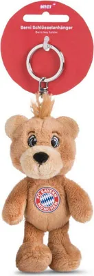 Produktbild von NICI FC Bayern München Bär Berni Schlüsselanhänger, Schlüssel Anhänger, Glücksbringer, 10 cm, 49071