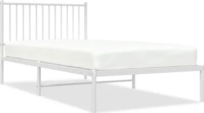 Obrázek produktu pro vidaXL Postel s čelem kovová bílá 100x200 cm