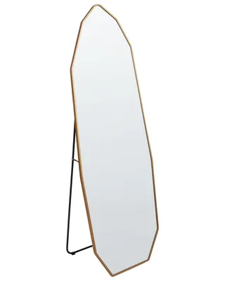 Obrázok produktu pre BELIANI Stojace zrkadlo zlaté hliník kovový rám 49 x 165 cm nepravidelný tvar so stojanom moderný štýl závesné dekorácie