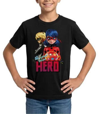Produktbild von Spreadshirt Miraculous Be Your Own Hero Teenager T-Shirt, 152/164 (12-14 Jahre), Schwarz