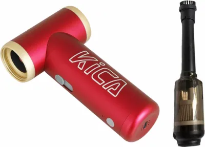 Imagen del producto de Ventilador KiCA Jet Fan 2, color rojo, con accesorio de succión