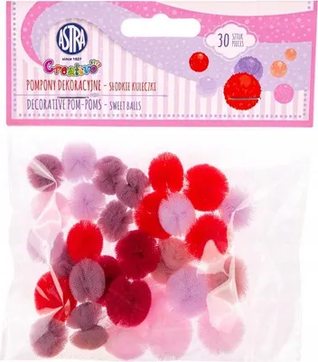 Produktbild von CREATIVO Silone POMPOM Kugeln SWEET BALLS, 30 Stück, 335122009