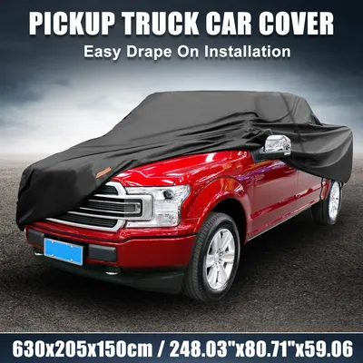 Image de Pick-up Camion Voiture Couverture Étanche 190TPolyuréthaneCouvercle Noir