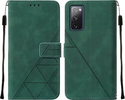 Produktbild von Galaxy S20 FE 4G Hülle, Schlank Prägung Flip Leder Kartenfächer Schutzhülle mit Ständer für Samsung Galaxy S20 FE 4G / 5G Grün