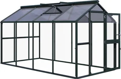 Produktbild von KGT Gewächshaus "Galant IV" tannengrün 8,8 m² 4 mm ESG, 10 mm HKP