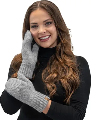 Image de Vivisence Gants double-doigts pour femmes Gants d'hiver chauds Accecoires 7015R, gris clair, taille unique