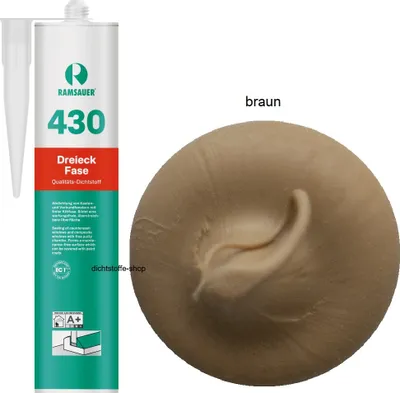 Produktbild von Ramsauer 430 Dreieckfase 1K Hybrid Dichtstoff 310ml Kartusche braun