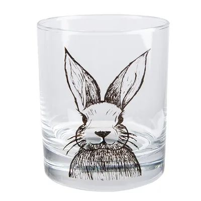Produktbild von Clayre & Eef Wasserglas 300 ml Transparant Glas Kaninchen