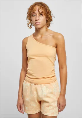 Obrázek produktu pro Dámské tílko Urban Classics Ladies Asymmetric Top paleorange - XL