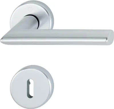 Produktbild von Hoppe Stockholm  Rosettengarnitur F1 Aluminium Natur 1140/42KV/42KVS, OB Ovalbart