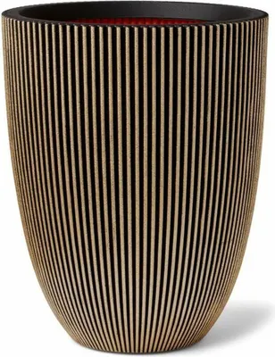 Obrázok produktu pre Capi Váza Groove Elegant 34x46 cm čierna a zlatá