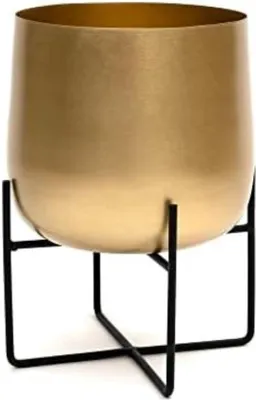Immagine prodotto di Vaso da fiori su colonna, marrone scuro, grande