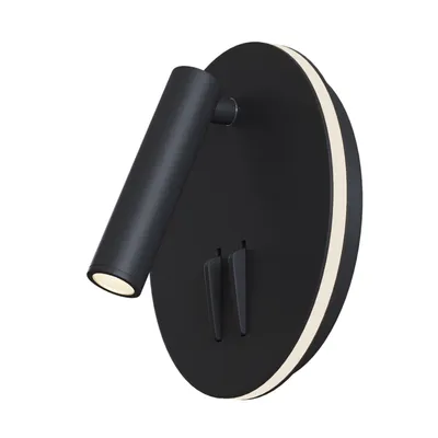 Zdjęcie produktu dla Lampa ścienna LED, ruchomy reflektor, czarny metal