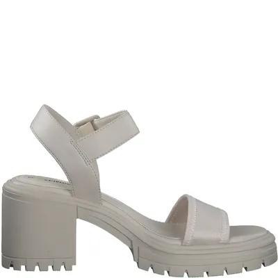 Produktbild von s.Oliver Damen Sandale Plateausohle Blockabsatz 5-28327-20, Größe:40 EU, Farbe:Beige