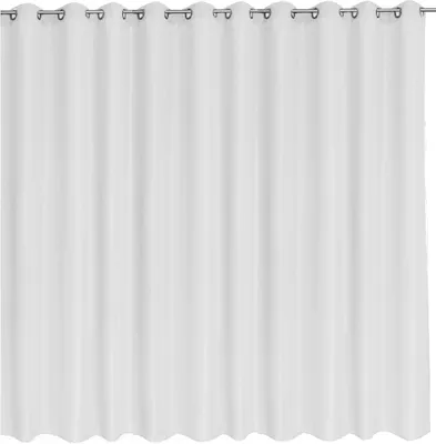 Produktbild von Ösenschal Blickdicht 300 (B) x 245cm (L) Abdunkelnd Ösenvorhang Ösengardine Gardine Schal Ösen Vorhang Weiß mit Ösen