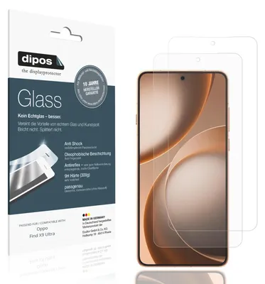 Produktbild von 2x Schutzfolie für Oppo Find X9 Ultra matt - Anti-Shock 9H Folie dipos Glass Kunststoffglas