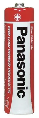 Produktbild von Zink-Kohle-Batterie, AA (R6), AA, 1,5V, Panasonic, Film, 4er-Pack