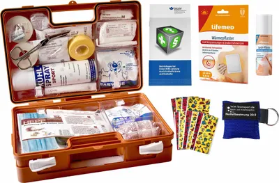 Produktbild von Sport-Sanitätskoffer PLUS 4 Erste-Hilfe Koffer nach aktueller DIN 13157 +Sport-Ausstattung +Sprühpflaster & Wärmepflaster
