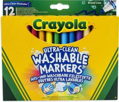 Productafbeelding van Crayola 12 Vilstiften Kegelpunt Ultra-Clean