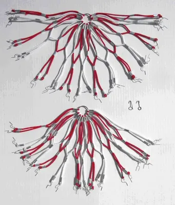 Produktbild von Kleidernetz Rockschutz Gummi, rot weiß, 26-28