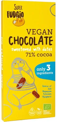 CZEKOLADA SŁODZONA DAKTYLAMI BEZGLUTENOWA BIO 80 g - ME GUSTO (SUPER FUDGIO)