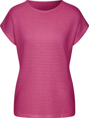 Produktbild von VIVANCE Kurzarmshirt aus bügelfreiem Waffelstrick pink Größe 44/46