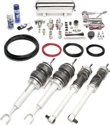 Zdjęcie produktu dla Zawieszenie pneumatyczne TA Technix + kompresor Viair Airride srebrny do Audi A4 typ B5