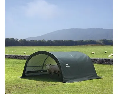 Produktbild von Shelter Logic Weidezelt "Run-In" Weideunterstand, 300 x 260 x 150 cm grün 7,8 m²