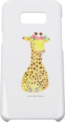 Produktbild von Mr. & Mrs. Panda Samsung Galaxy S8 plus Handyhülle  Giraffe Blumenkranz - Weiß - Geschenk, Handy, Afrika, Freundin, Cover, Abenteurer, Case, Selbstliebe, Hülle