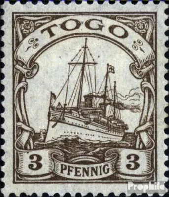 Produktbild von Briefmarken Togo (Dt. Kolonie) 1919 Mi 20 mit Falz Schiff Kaiseryacht Hohenzollern