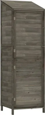 Obrázok produktu pre vidaXL Prístrešok na náradie Antracit 55x52x174,5 cm Masívne jedľové drevo