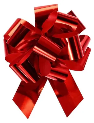 10er-Pack metallische Geschenkschleifen 10 cm rot