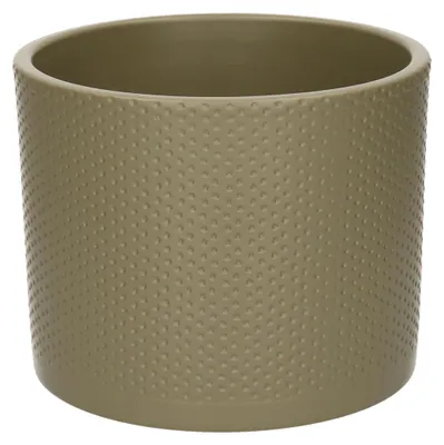 Produktbild von Mica Decorations Blumentopf - grun - gepunktet - 15 x 18 cm