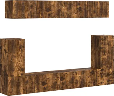 Immagine prodotto di vidaXL Set di 5 mobili per TV, legno impiallacciato in rovere affumicato