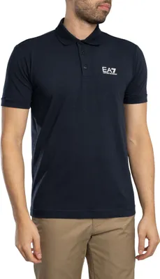 Produktbild von EA7 Poloshirt mit Logo auf der Brust, Blau L