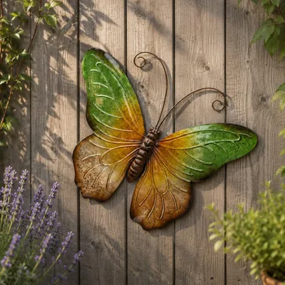 Produktbild von Anna's Collection Gartendekoration Schmetterling - grun - 44 x 32 cm