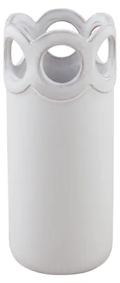 Produktbild von Großes Glasiertes Terracotta Bud-Vase mit Muschel-Design