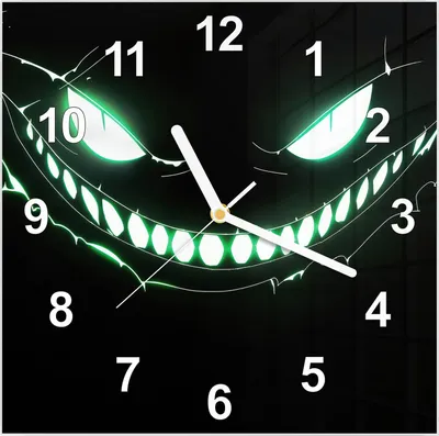 Produktbild von Wanduhr aus Glas mit Motiv Grinsendes Gesicht- 30 x 30 cm - inkl. Aufhängesystem