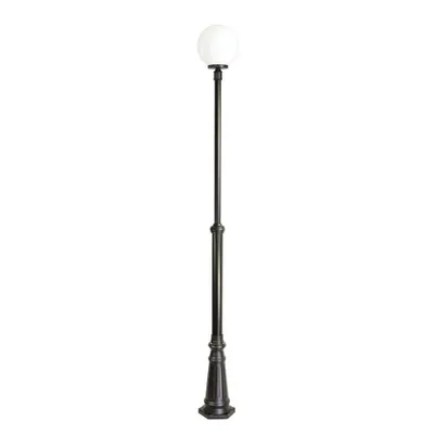 Obrázek produktu pro Zahradní lucerna 275 cm koule bílá nebo kouřová 30 cm 1xE27 černá IP43 SU-MA KULE OGMWN 1 300