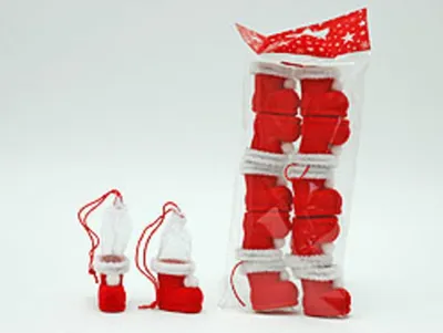 Produktbild von 10 er  Nikolausstiefelchen mit Hänger, ca. 3,2 cm