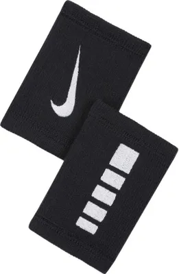 Productafbeelding van NIKE polsbanden, dubbele breedte, 2 stuks, Elite Black, zwart